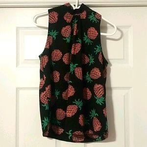 Pineapple Print Retro Shirt